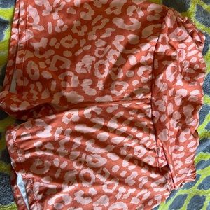 XL biker elastic waist shorts